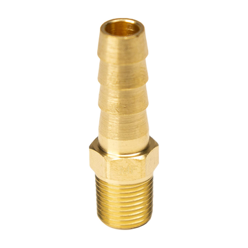 Brass Barb / Barbed Hose Fitting, 5/16" Hose ID Barb x 1/8" Male NPT Adaptor