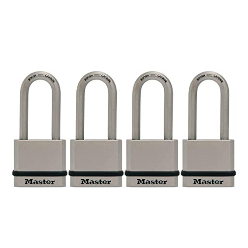Magnum Solid Steel Keyed Alike Padlocks, 1-3/4 in. Wide, 4 Pack