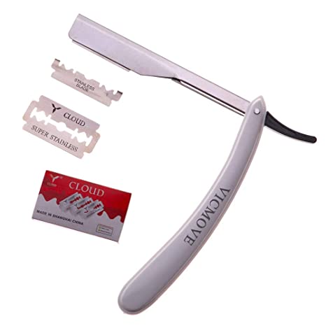 Safety Strait Razor Straight Edge Razor Safety with 20-Pack