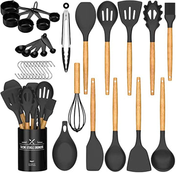 Chef Kitchen Cooking Utensils Set, Silicone Kitchen Gadgets Utensil Set