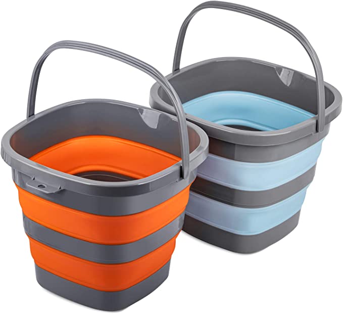 Collapsible Plastic Bucket with 2.6 Gallon