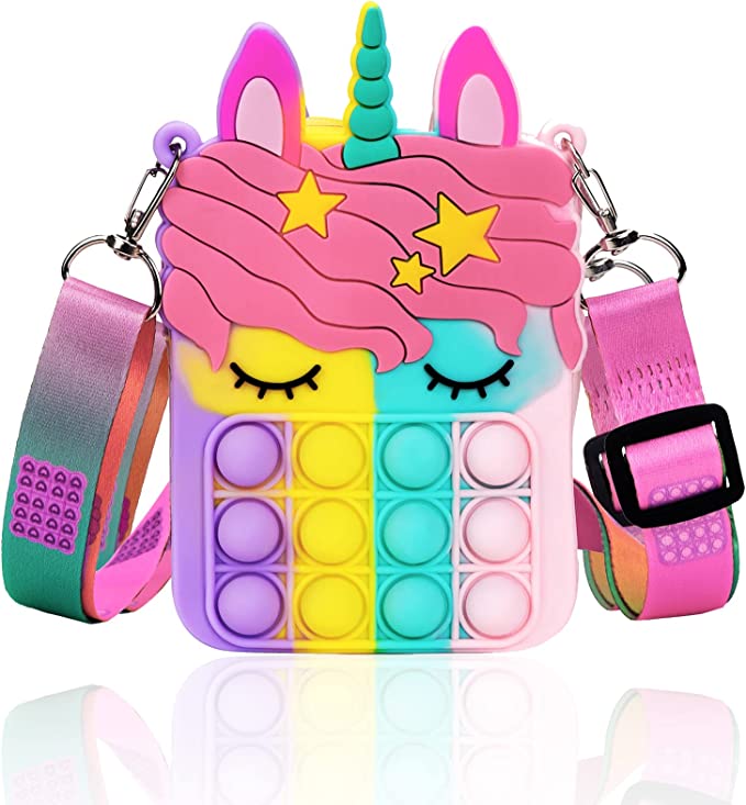Unicorn Pop Purse for Girl and Women Pop Bag