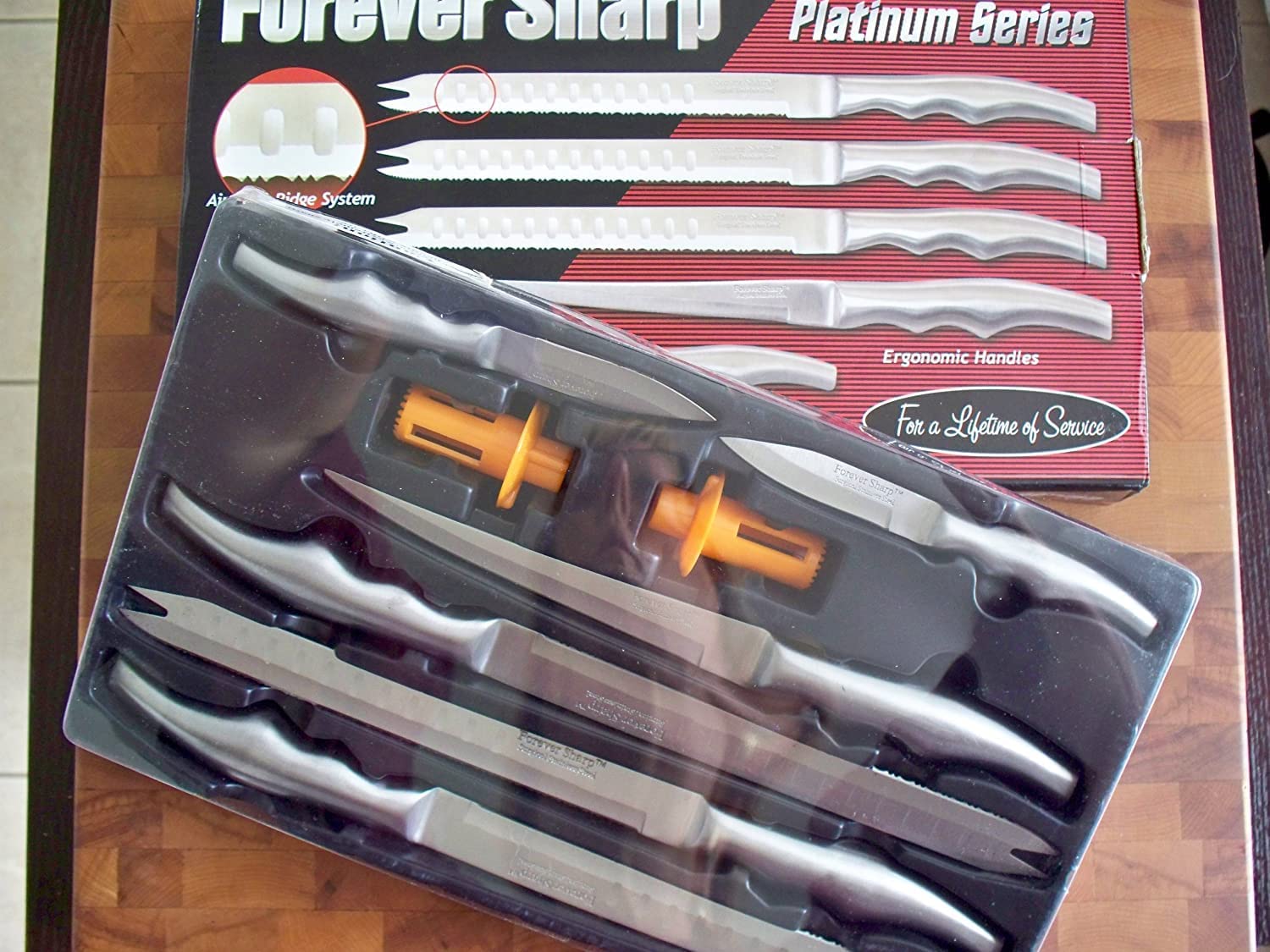 FOREVER SHARP CLASSIC SERIES 12 PIECE SET SURGICAL STAINLESS STEEL