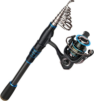 Magreel Telescopic Fishing Rod and Reel Combo Set with Fishing Line, 1.80m OL