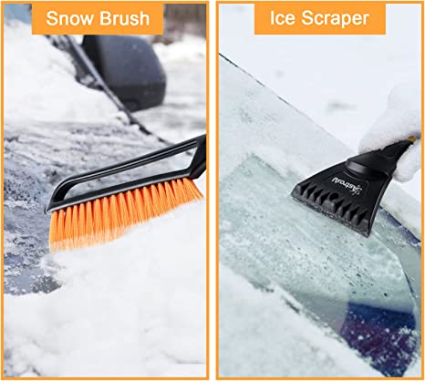 AstroAI 27 Inch Car Snow Brush and Detachable Ice Scraper, Snow
