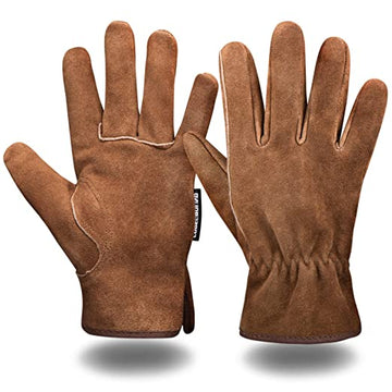 Leather Safety Work Gloves Gardening Carpenter Thorn Proof Truck Driving