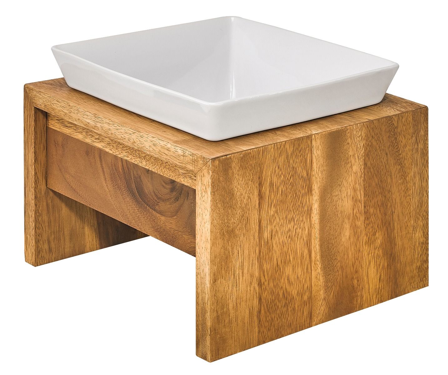 Artisan Single Wood Feeder Bamboo  Medium