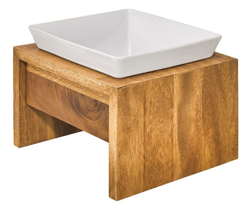 Artisan Single Wood Feeder Bamboo  Medium